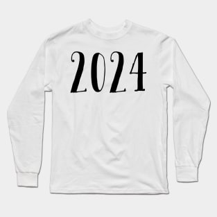 2024 black Long Sleeve T-Shirt